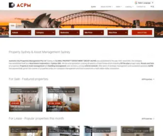 ACPM.com.au(Real Estate Agent Sydney) Screenshot