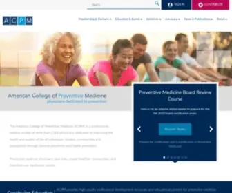 ACPM.org(American College of Preventive Medicine) Screenshot