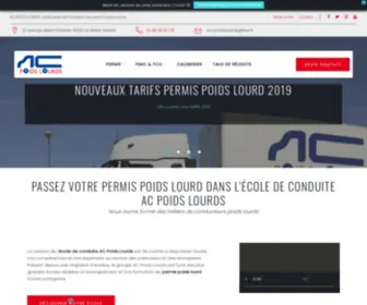 Acpoidslourds.fr(Permis poids lourds à Paris) Screenshot