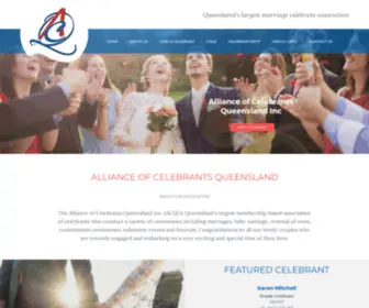 ACQ.org.au(The Alliance of Celebrants Queensland Inc. (ACQ)) Screenshot