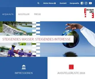 Acqua-Alta.de(Fachmesse und Kongress für Hochwasserschutz) Screenshot