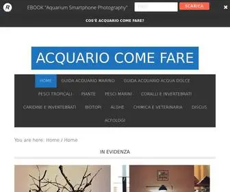 Acquariocomefare.com(Acquario Come Fare) Screenshot