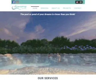 Acquasprings.com(Acquasprings Ponds and Pools) Screenshot