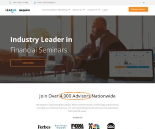Acquiredirect.com(Enhance Your Seminar Marketing) Screenshot