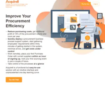 Acquirell.com(Improve Your Procurement Efficiency) Screenshot