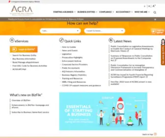 Acra.gov.sg(The Accounting and Corporate Regulatory Authority (ACRA)) Screenshot