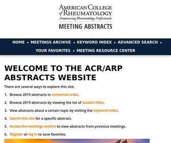 Acrabstracts.org(ACR Meeting Abstracts) Screenshot