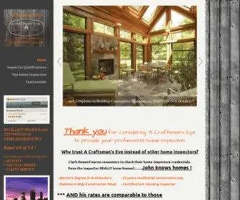 Acraftsmanseye.com(A Craftsman's Eye Professional Home Inspection Inspector) Screenshot