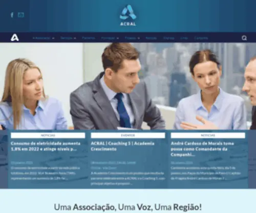 Acral.pt(Associação do Comércio e Serviços da Região do Algarve) Screenshot
