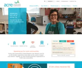 Acre.org.uk(Action with Communities in Rural England) Screenshot