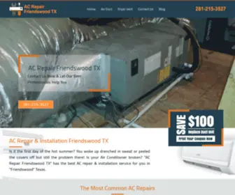 Acrepairfriendswoodtx.com(AC Repair & Installation Friendswood TX) Screenshot