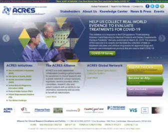 Acresglobal.net(Alliance for Clinical Research Excellence and Safety ACRES) Screenshot