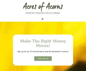 Acresofacorns.com(Acres of Acorns) Screenshot