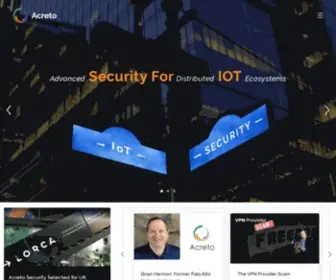 Acreto.io(Advanced Security for Distributed IoT Ecosystems) Screenshot