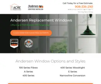 Acrewindowreplacement.com(Andersen Windows NJ) Screenshot