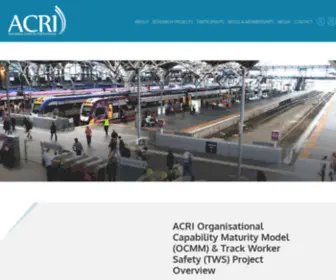 Acri.net.au(Australasian Centre For Rail Innovation) Screenshot