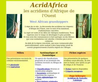 Acrida.info(Une vue d'ensemble des acridiens d'Afrique de l'Ouest) Screenshot