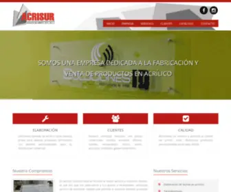 Acrisur.com.mx(Acrilicos del Sureste S) Screenshot