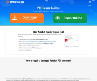 Acrobatrepairtoolbox.com(PDF Repair Toolbox) Screenshot