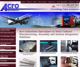 Acroind.com(Acro Industries) Screenshot