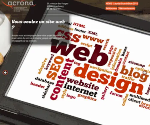 Acrona.com(AcronaCréation et hébergement de site internet) Screenshot