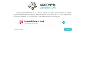 AcronymGenerator.com(Acronym Generator) Screenshot