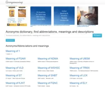 Acronymsmeanings.com(Acronyms & Meanings) Screenshot