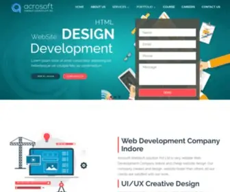 Acrosoftwts.com(Web Development Company Indore and Cheap Website Design) Screenshot