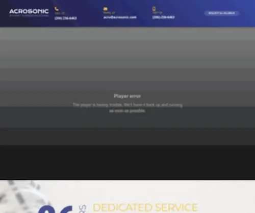 Acrosonic.com(Acrosonic Corporate Website) Screenshot