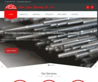 Acrospec.com(Centerless Grinding) Screenshot