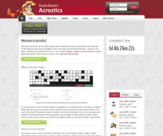 Acrostics.org(Acrostic Puzzles by Puzzle Baron) Screenshot