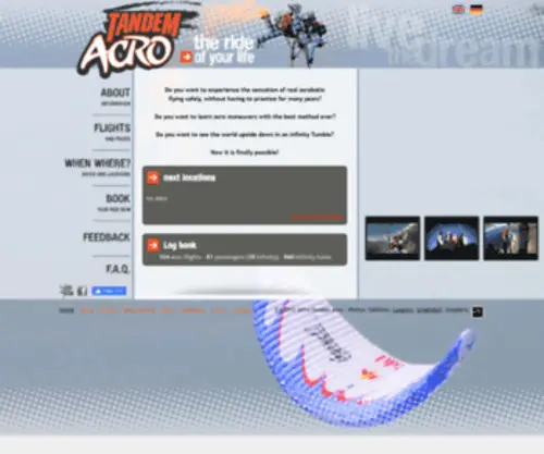 Acrotandem.com(Acro Tandem Paragliding with Pál Takáts) Screenshot