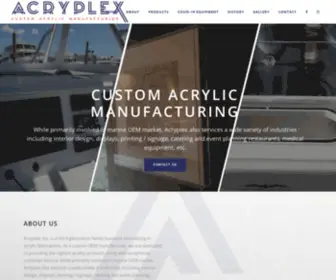 Acryplexmiami.com(Custom Acrylic Manufacturing) Screenshot