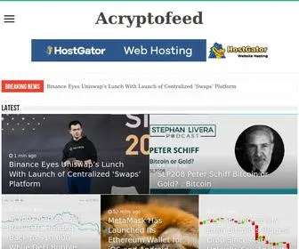 Acryptofeed.com(A Crypto Feed) Screenshot