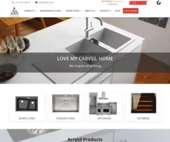 Acrysil.com(New Generation Granite Sinks) Screenshot