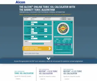 Acrysoftoriccalculator.com(Alcon Online Toric IOL Calculator) Screenshot