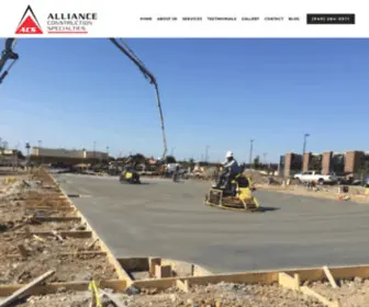 Acsalliance.com(Alliance Construction Specialties) Screenshot