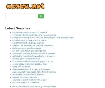 Acscu.net(Free exam questions with answers & explanations) Screenshot