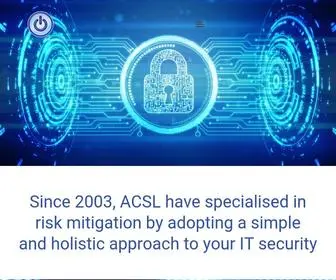 ACSL.io(Professional IT security and risk mitigation consultancy services) Screenshot