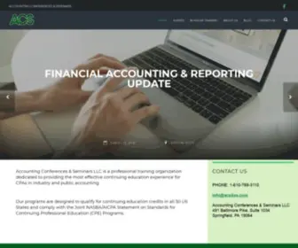 Acslive.com(Accounting Conferences & Seminars LLC) Screenshot