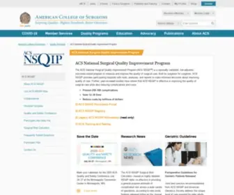 Acsnsqip.org(ACS NSQIP) Screenshot