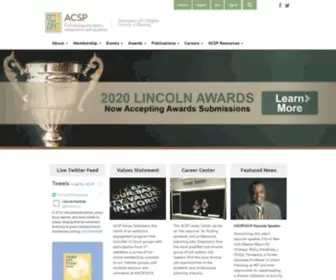 ACSP.org(Association of Collegiate Schools of Planning) Screenshot