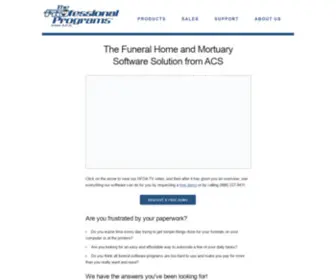 Acsplus.com(Funeral Home and Mortuary Management Software) Screenshot