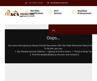 Acspromoters.com(ACS Promoters) Screenshot