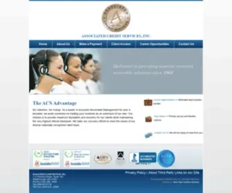Acsrecovery.com(Associated Credit Services) Screenshot