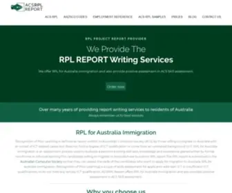 Acsrplreport.com(RPL for Australia Immigration) Screenshot