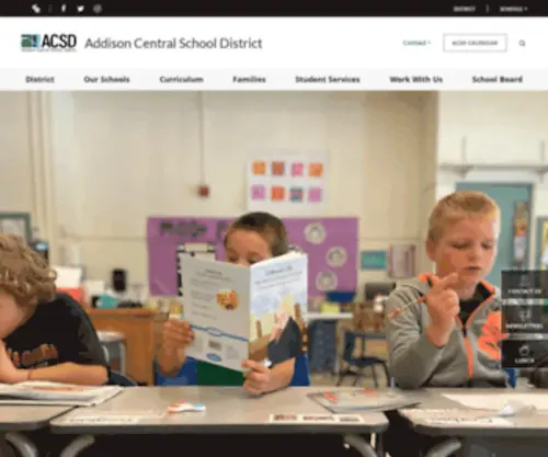 Acsu.org(Addison Central School District) Screenshot