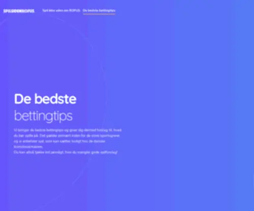 Acsupport.dk(Spil hos de danske bookmakere) Screenshot