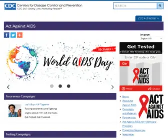 Actagainstaids.org(CDC-Act Against AIDS) Screenshot