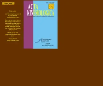 Actakin.com(Acta Kinesiologica) Screenshot